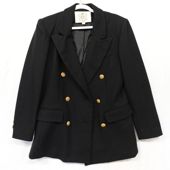 RZR Weather Wise Blazer Womens 5/6 Small 100% Wool Black Jacket Gold Demure - Picture 15 of 15
